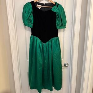 EUC Vintage Gunne Sax Jessica McClintock Velvet and Satin Event Holiday Dress